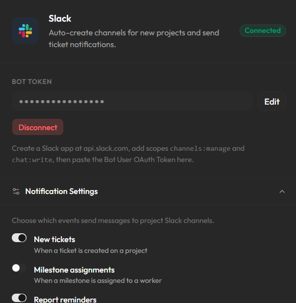 Agencify Slack integration with auto-create channels and notifications